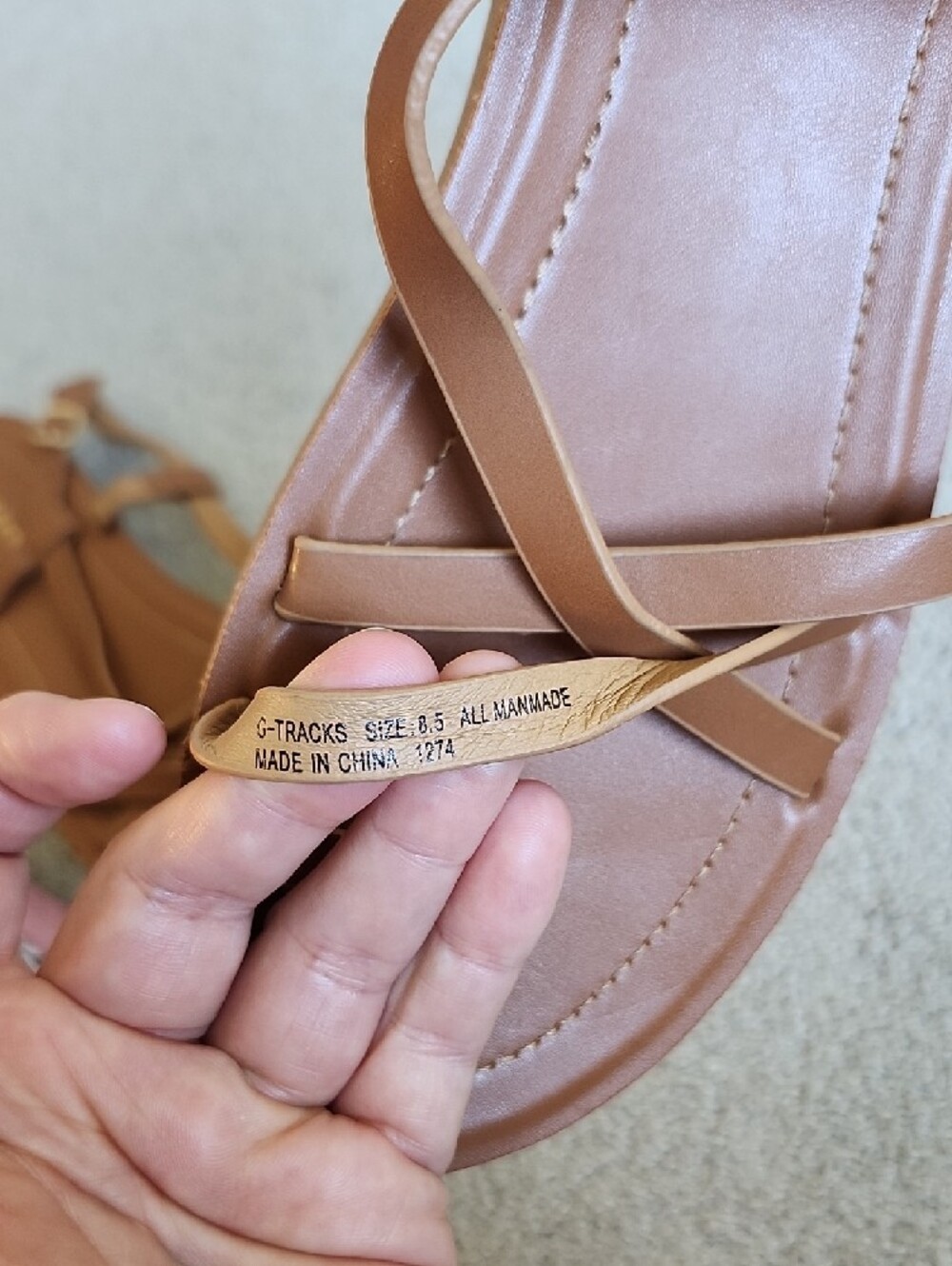 Madden Girl Women’s Brown Strappy Slingback Sandals - Picture 4 of 7